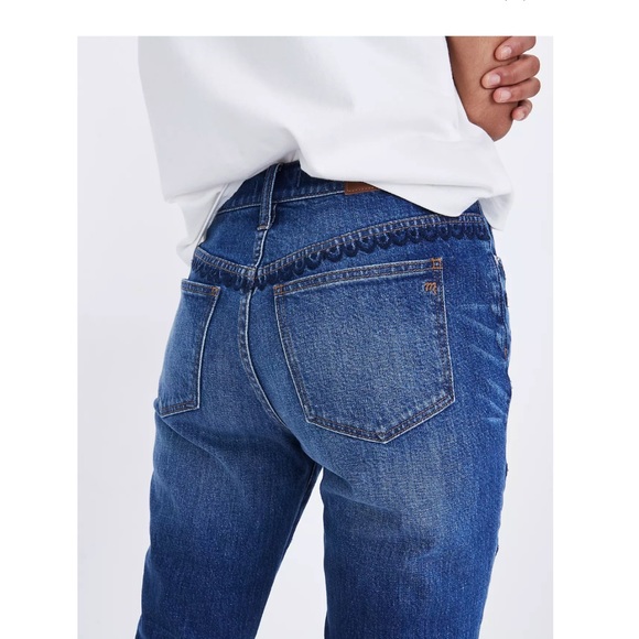 NWT Madewell The High-Rise Slim Boyjean: Beaded Edition - Picture 2 of 8